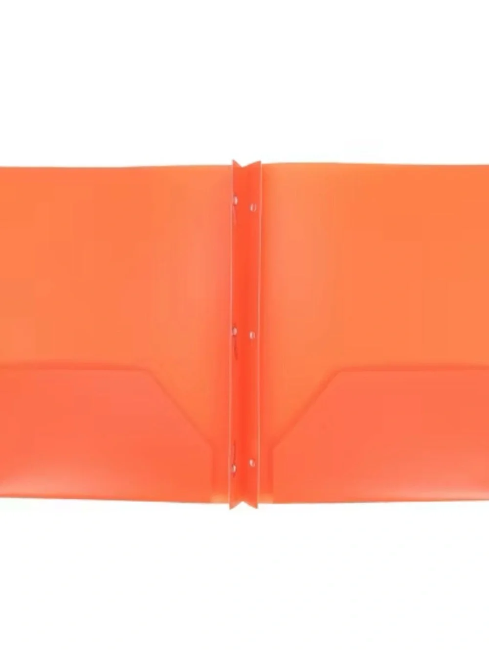 Orange 2-Pocket Portfolio with Prongs (Pack of 10)